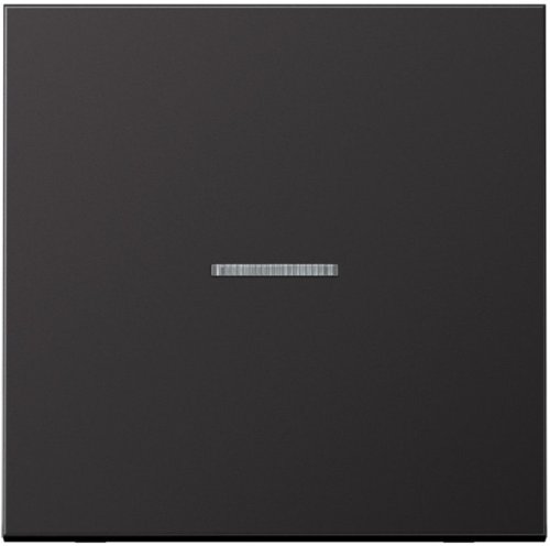 Лицевая панель Jung LS990 metal для 1-кл. выключателя с подсветкой алюминий темный  картинка